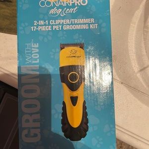 2in 1 clipper/trimmer 17piece pet grooming kit